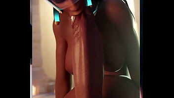 Milky Breast Hard Long Ass Futa Cock Symmentra Sends You This Sucking Her Own Dick
