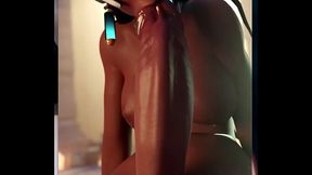 Milky Breast Hard Long Ass Futa Cock Symmentra Sends You This Sucking Her Own Dick