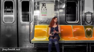 Upskirt Flashing in Subway — virtual reality with Jeny Smith
