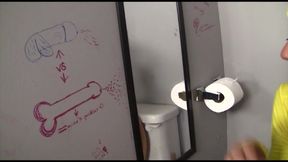 Lyla Storm: Chicks masturbate on the toilet too, and this one sucks gloryhole cock