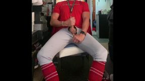 After Edging Jockdad87 Shoots a Load N Baseball Gear