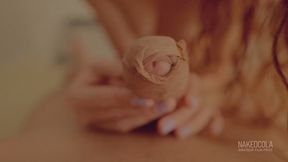 Biting cock, foreskin and balls - Cum teeth cleaning fetish