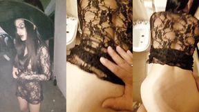 unfaithful girl cheats on her boyfriend at a costume party without him realizing it