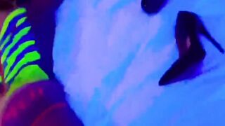 Rave bimbos  Friend Getting Nailed At Rave Party Into Blacklight Body Paint Rolling