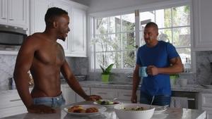 Bromo US - American 18 yr old Phoenix Fellington bareback interracial fucking in the kitchen