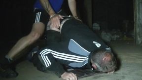 Sneaker guy fucked bareback and creampied at night