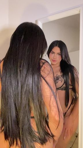 Viviana Trans Latina Steamy Hot Boob Tease Dirty Talking