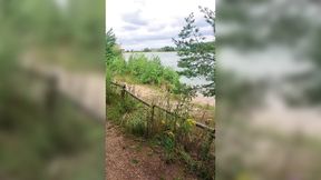 Anal sex by the lake after picking up a girl