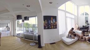 ”VRBangers-Sexy Mom Seduces Her Stepsister to Lick Her Snatch”