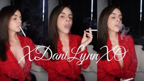 Smoking Parliaments in Red Flanel Shirt