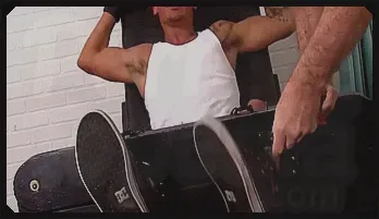 Tattooed Guy Bound & Tickled by Mature Top | Gay Foot Fetish