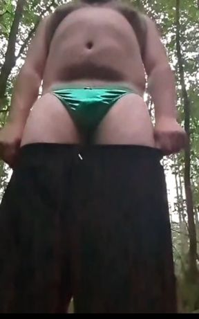 Wanking in the woods