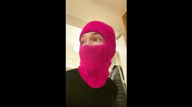 Alexa Mills with balaclava whips out toys on twitch hard fuck