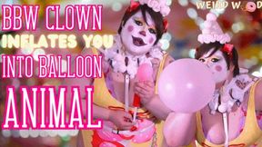 BBW Clown Domme Inflates You Into Balloon Sideshow - WMV