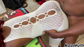 Hot sexy ebony fucked very good at her room