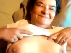 Amateur Creampie with a Hairy Granny