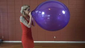 Reagan Blows a Tuff-Tex 24" Round Balloon to Bursting (MP4 - 1080p)