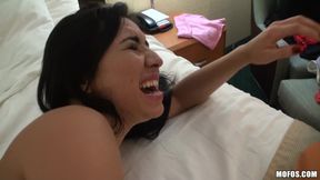 Lets Try Anal - Stephani Is Very Shy and Scared, Because She Wanted to Try Ass Play