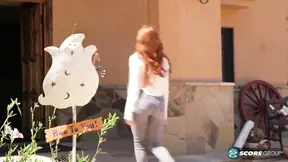 Redheaded Braceface Vanna Bardot Fingers Her Tight, Shaved