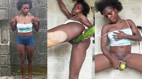 i was caught in the act of. my outdoor cucumber madness masturbating  too hot to handle? watch me tease before the real cucumber ride [free preview]