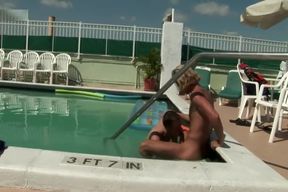 Beach boys fucking at roof top pool
