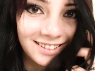 Goth teen babe touching her cunt solo