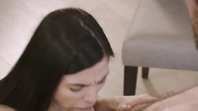 ”Petite actress gives her best to impress a producer”