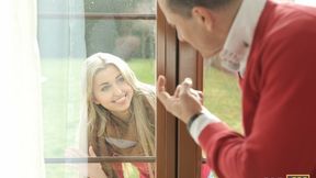 OLD4K. Beautiful gal rewards caring old stranger