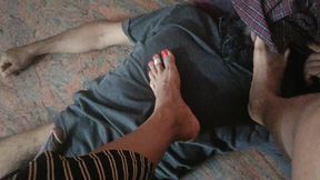 Dominant wife feet slave husband