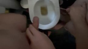 Amateur Boys Holding Each Others Cock and Pissing Together in the Bathroom