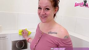 Pliant German Amateur Teen 18+ Cleaning Lady Banged In The Office Of Boss