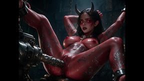 ai generated - an extreme session of a succubus enjoying several sex devices