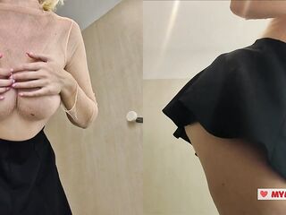 Changing Room Dream – Large Butt Blond in Nasty Underware. No Pants, Large Curves