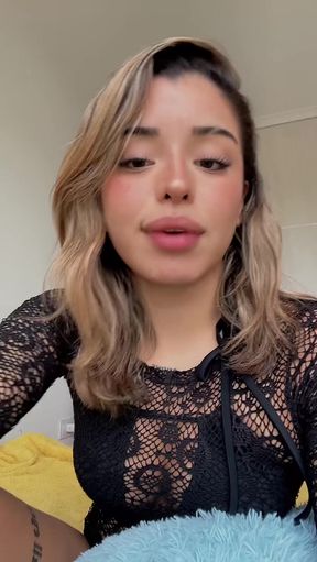 Blonde woman with a mole on her face