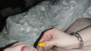 My long pointy nails make his little dick so hard *cumblast*