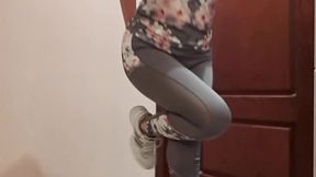 peed my gym pants at closed loo door