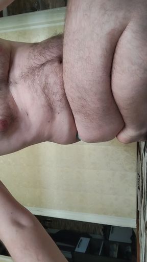 Man in see-through panties shows his delicious booty