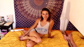 I Catch My Roommate Masturbating and She's Got It All Wet