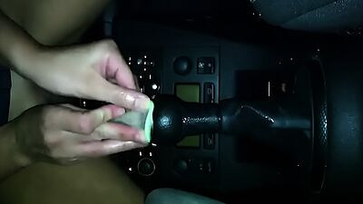Amazing Teen Riding Her Shifter In The Car