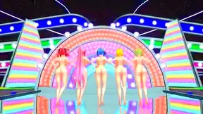 Virtual Idols Seductive Dance Ignites Forbidden Lust in MMD Wonderland