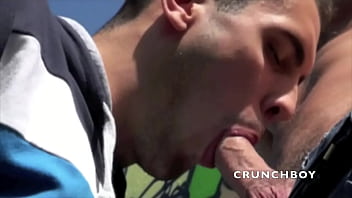 young dude fucked outdoor by muscle boy