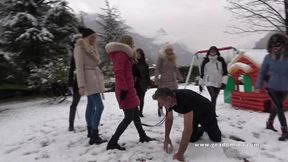 GEA DOMINA - Villa of the Dominatrixes - Beating in the snow