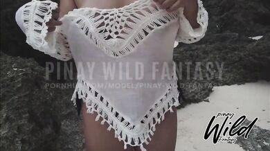 Horny Pinay Wife Masturbates Outdoor and Played with her Dildo on Boracay Island, Pinay Viral 2021