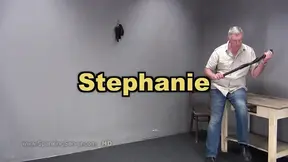 Amateur cutie Stephanie gets her big boobs smacked and whipped while