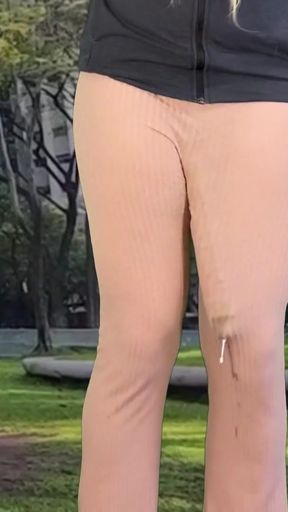 Key moment from &quot;Huge dick shemale hands free cum public&quot;