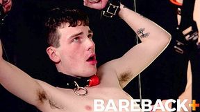 Bound Twinks submissive bottom plowed by horny dom tight ass
