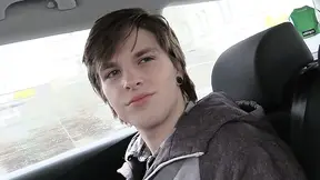 Long-haired pretty boy takes a MASSIVE facial here