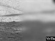 Busty beauty eats her waitresses pussy