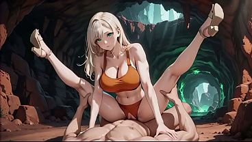 Horny Blonde Cave Goddess Multiple Wet Creampies Dripping Down