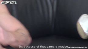 Redhead newcomer tried to fuck hairy Mea Melone's pussy but fail